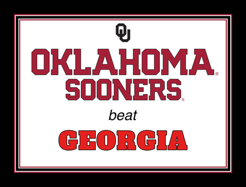 Oklahoma V Georgia Yardsy Sign yard sign