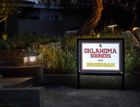 Oklahoma V Michigan Yardsy Sign yard sign
