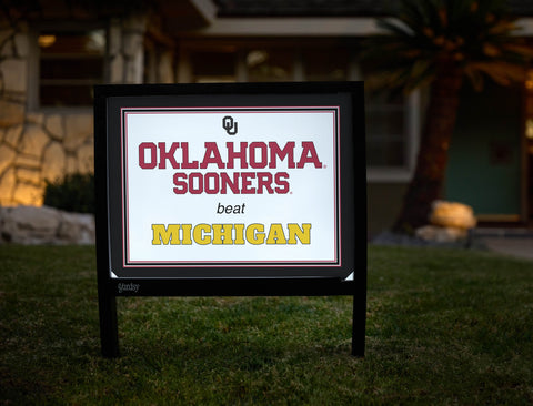 Oklahoma V Michigan Yardsy Sign yard sign