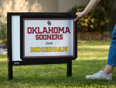 Oklahoma V Michigan Yardsy Sign yard sign