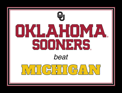 Oklahoma V Michigan Yardsy Sign yard sign