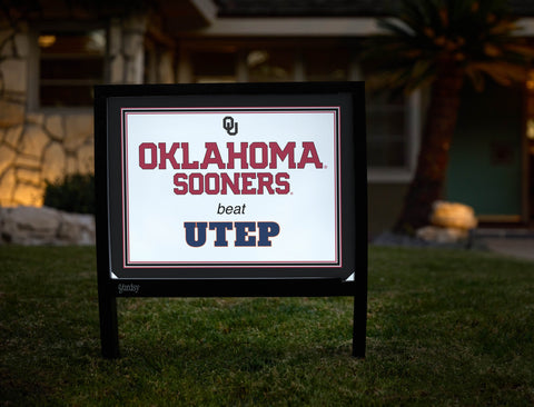 Oklahoma V Utep Yardsy Sign yard sign