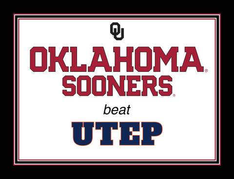 Oklahoma V Utep Yardsy Sign yard sign