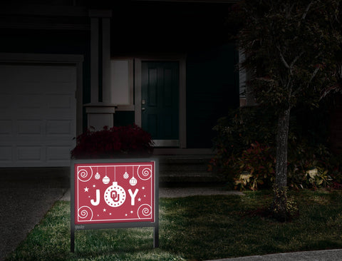 Oklahoma Xmas Joy Yardsy Sign Front Door