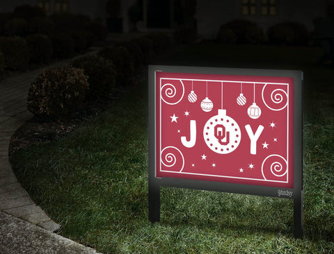 Oklahoma Xmas Joy Yardsy Sign Walkway