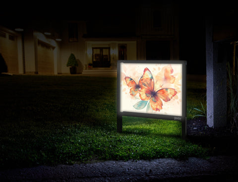 Orange Butterflies Yard Decoration Yardsy Sign Mailbox