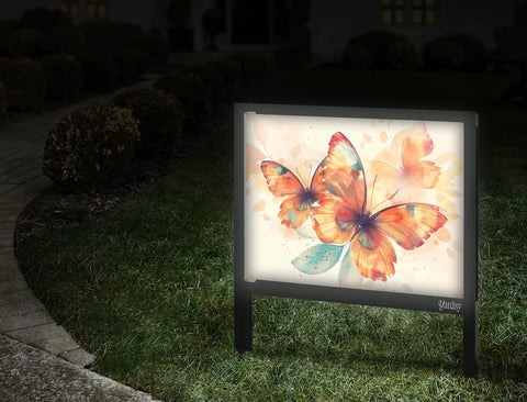 Orange Butterflies Yard Decoration Yardsy Sign Walkway