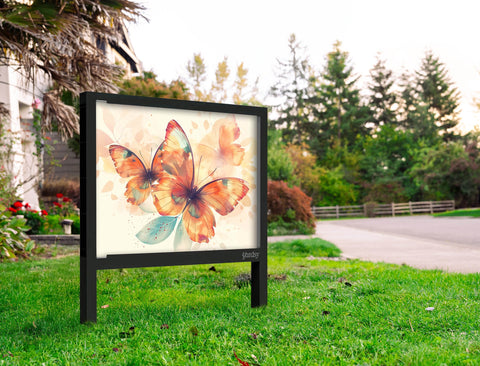 Orange Butterflies Yard Decoration Yardsy Sign Yard