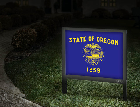 Oregon Flag Yardsy Sign Walkway