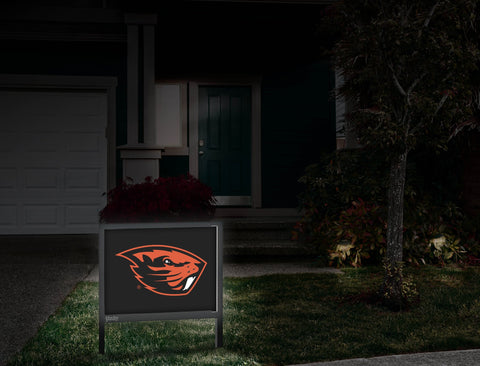 Oregon State Beavers Mascot Black Yardsy Sign