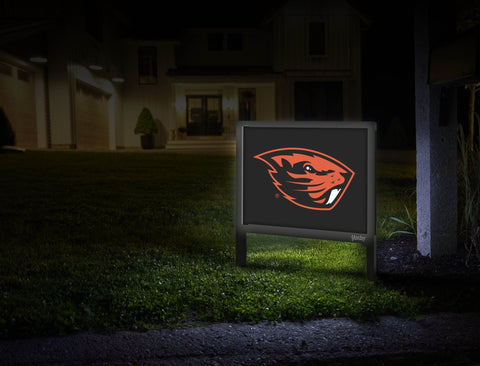 Oregon State Beavers Mascot Black Yardsy Sign