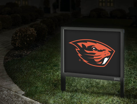Oregon State Beavers Mascot Black Yardsy Sign