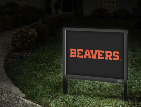 Oregon State Beavers Wordmark Black Yardsy Sign