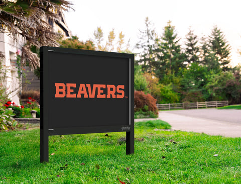 Oregon State Beavers Wordmark Black Yardsy Sign
