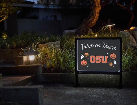 Oregon State Halloween Trick Or Treat Yardsy Sign yard sign