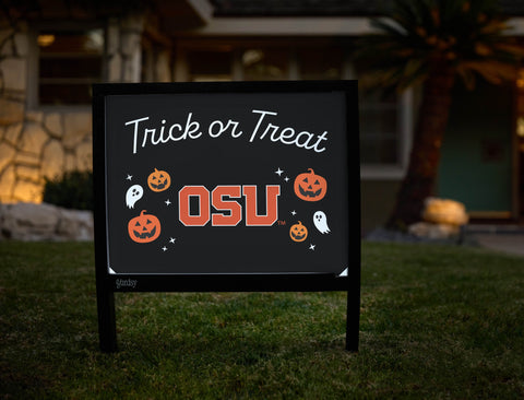 Oregon State Halloween Trick Or Treat Yardsy Sign yard sign