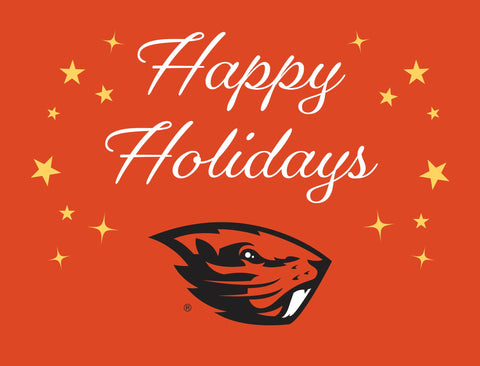 Oregon State Happy Holidays Yardsy Sign yard sign