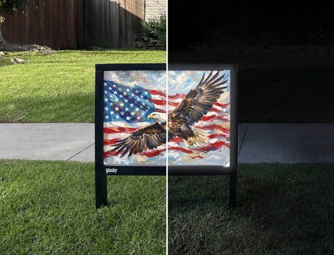 Patriotic Soaring Eagle Yardsy Sign yard sign