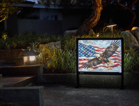 Patriotic Soaring Eagle Yardsy Sign yard sign