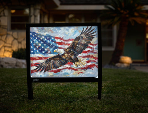Patriotic Soaring Eagle Yardsy Sign yard sign