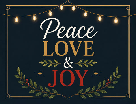 Peace, Love, & Joy Yardsy Sign yard sign