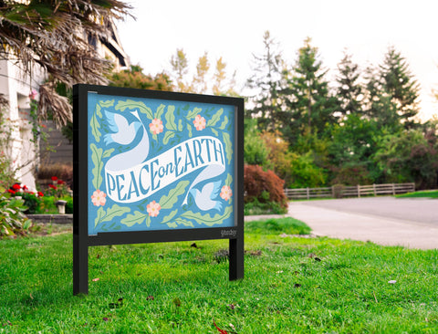 Peace On Earth Yardsy Sign Yard.Jpg