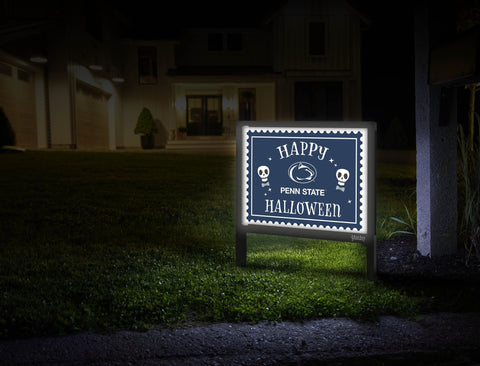 Penn State Happy Halloween Skulls Yardsy Sign