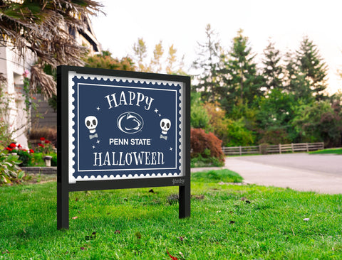 Penn State Happy Halloween Skulls Yardsy Sign