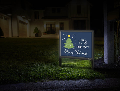Penn State Happy Holidays Yardsy Sign