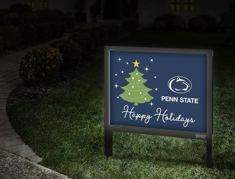 Penn State Happy Holidays Yardsy Sign Walkway
