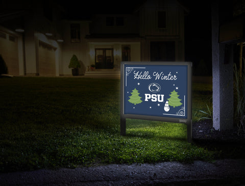 Penn State Hello Winter Yardsy Sign