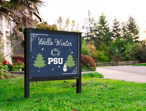Penn State Hello Winter Yardsy Sign