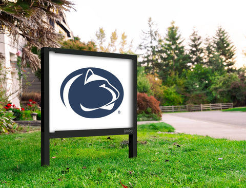 Penn State Lion Mark White Yardsy Sign