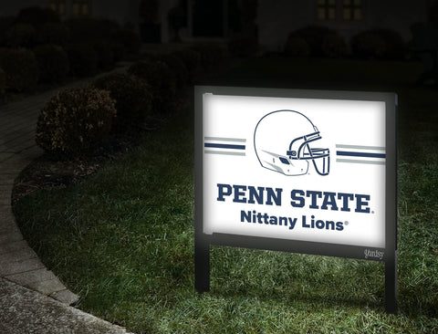 Penn State Nittany Lions Helmet White Yardsy Sign Walkway