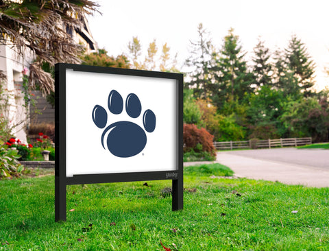 Penn State Paw Mark White Yardsy Sign
