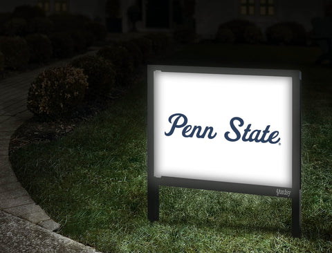 Penn State Script Mark White Yardsy Sign