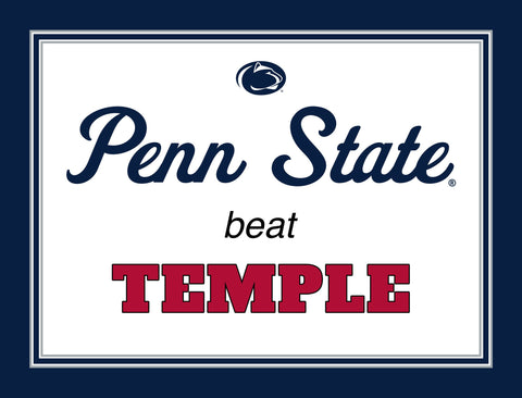 Penn State V Temple Yardsy Sign yard sign