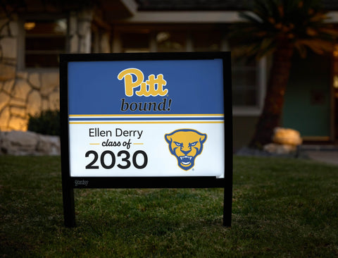 Pittsburgh College Bound Custom Yardsy Sign yard sign