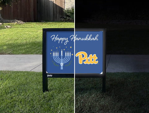 Pittsburgh Happy Hanukkah Yardsy Sign yard sign