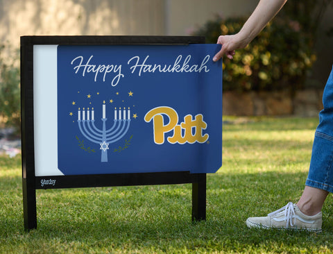 Pittsburgh Happy Hanukkah Yardsy Sign yard sign