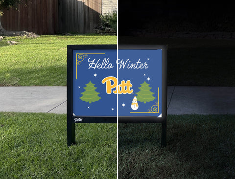 Pittsburgh Hello Winter Yardsy Sign yard sign