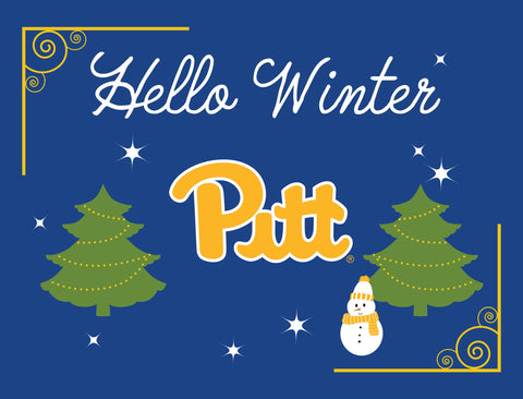 Pittsburgh Hello Winter Yardsy Sign yard sign
