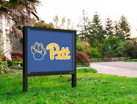 Pittsburgh Pitt Paw Game Royal Yardsy Sign