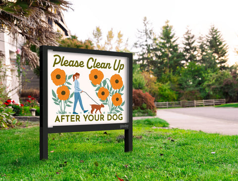 Please Clean Up After Your Dog Yardsy Sign Yard