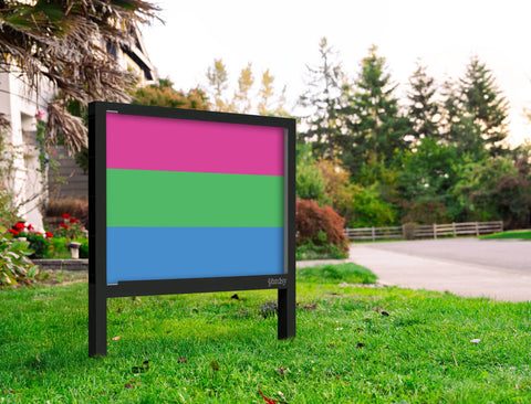 Polysexual Pride Flag Yard