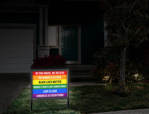 Pride In This House Yardsy Sign Front Door