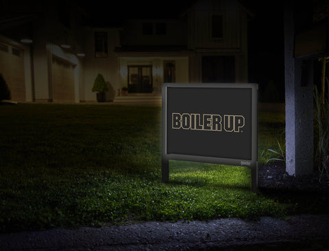Purdue Boiler Up Black Yardsy Sign