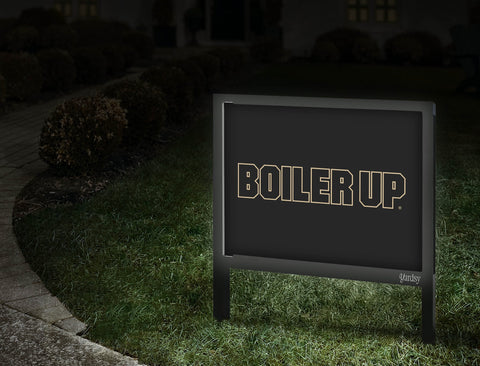 Purdue Boiler Up Black Yardsy Sign