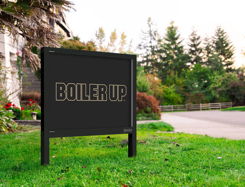 Purdue Boiler Up Black Yardsy Sign