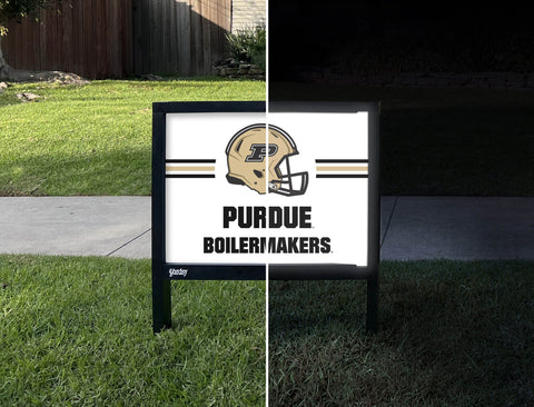 Purdue Boilermakers Helmet Stripes White Yardsy Sign yard sign
